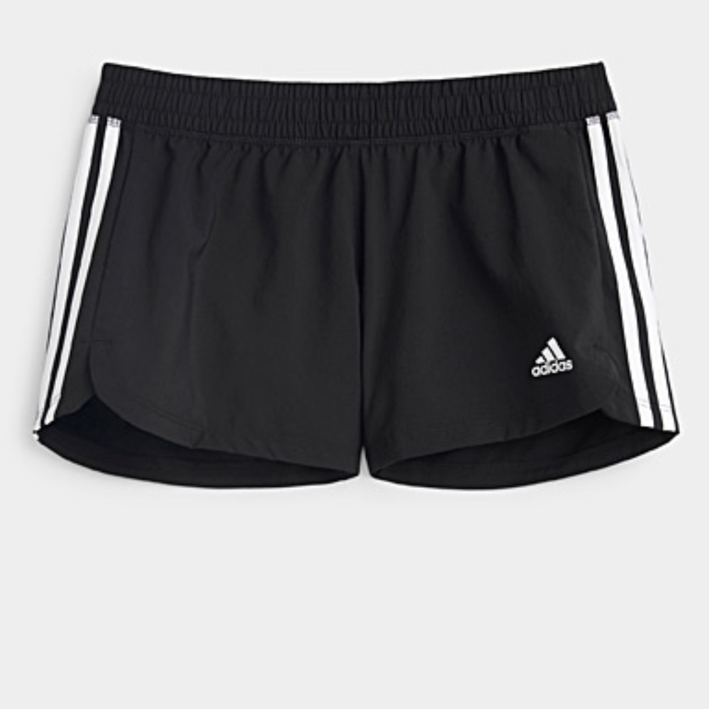 Adidas retro black and white three-stripe shorts NWT